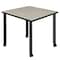 Regency Kee Mobile Tables, 30 W, 30 L, 29 H, Wood, Metal Top, Maple TBMC3030PLBK - alternate 1